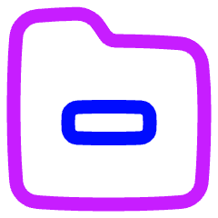 Folder Delete Icon from Plump Neon Set