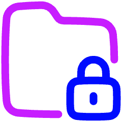 Folder Lock Icon from Plump Neon Set