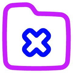 Folder Remove Icon from Plump Neon Set