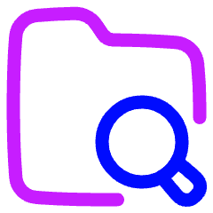 Folder Search Icon from Plump Neon Set