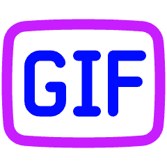 Gif Format Icon from Plump Neon Set
