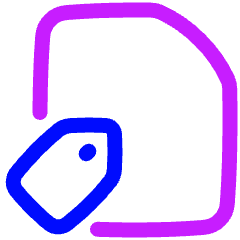 Label File Tag Icon from Plump Neon Set