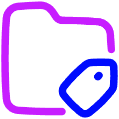 Label Folder Tag Icon from Plump Neon Set