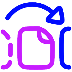 Reorder PDF Icon from Plump Neon Set
