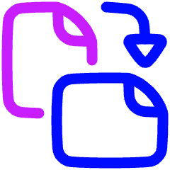 Rotate PDF Icon from Plump Neon Set