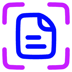 Scan Document Focus Icon from Plump Neon Set