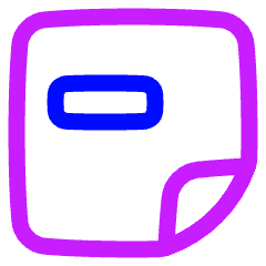 Sticky Note Remove Icon from Plump Neon Set