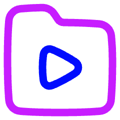 Video Folder Play Icon from Plump Neon Set