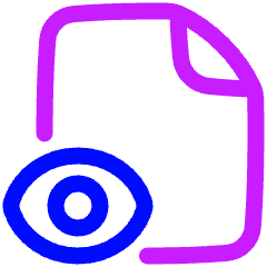 View Document Files Icon from Plump Neon Set
