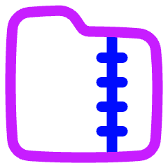 Zip Folder Icon from Plump Neon Set