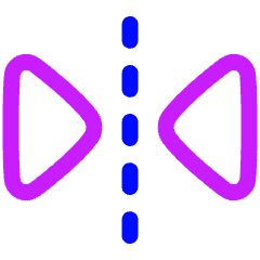 Flip Horizontal Arrow 1 Icon from Plump Neon Set