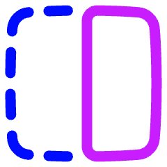 Flip Horizontal Square 1 Icon from Plump Neon Set