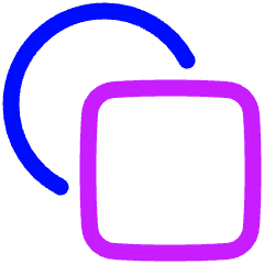 Circle And Square Shape Icon from Plump Neon Set