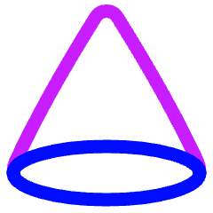 Cone Shape Icon from Plump Neon Set