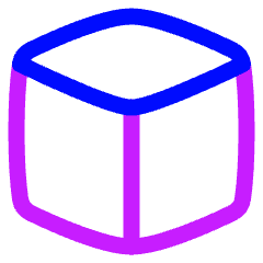 Cube Shape Icon from Plump Neon Set