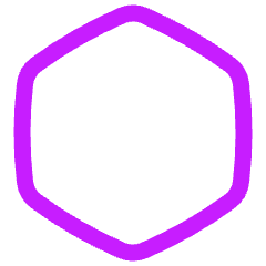 Hexagon Shape Icon from Plump Neon Set