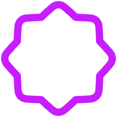 Octagram Shape Icon from Plump Neon Set