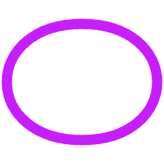 Oval Shape Icon from Plump Neon Set