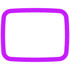 Rectangle Shape Icon from Plump Neon Set