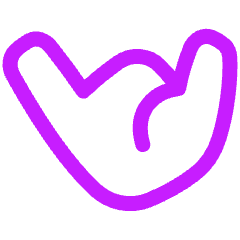 Call Me Hand Icon from Plump Neon Set