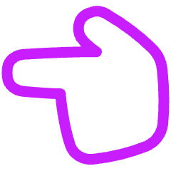 Finger Point Left Icon from Plump Neon Set