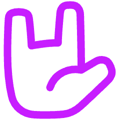 Love Hand Icon from Plump Neon Set