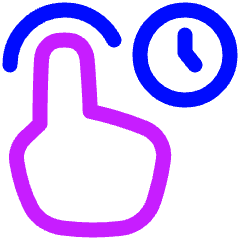 One Finger Hold Icon from Plump Neon Set