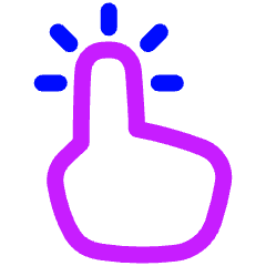 One Finger Long Tap Icon from Plump Neon Set