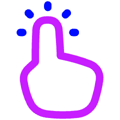 One Finger Short Tap Icon from Plump Neon Set