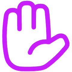 Open Hand Icon from Plump Neon Set
