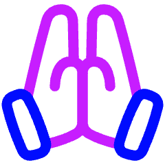 Praying Hand Icon from Plump Neon Set