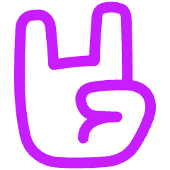 Rock And Roll Hand Icon from Plump Neon Set