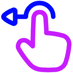 Swipe Left Icon from Plump Neon Set