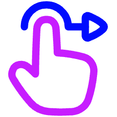 Swipe Right Icon from Plump Neon Set