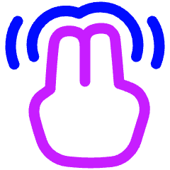Two Finger Double Tap Icon from Plump Neon Set
