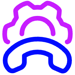 Customer Support Setting Icon from Plump Neon Set