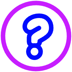 Help Question 1 Icon from Plump Neon Set