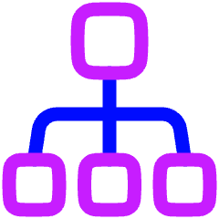 Hierarchy 2 Icon from Plump Neon Set
