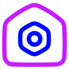 Home Setting Bolt Nut Icon from Plump Neon Set