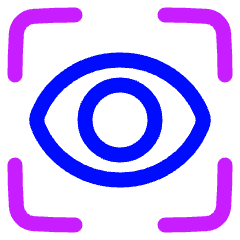 Iris Scan Icon from Plump Neon Set