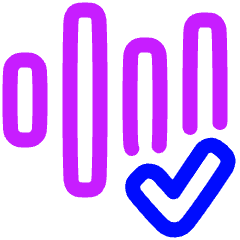 Voice Activation Check Validate Icon from Plump Neon Set