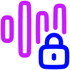 Voice Activation Lock Privacy Icon from Plump Neon Set