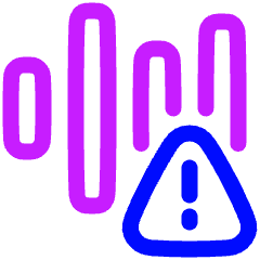 Voice Warning Icon from Plump Neon Set