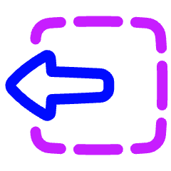 Track Select Left Tool Icon from Plump Neon Set