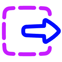 Track Select Right Tool Icon from Plump Neon Set