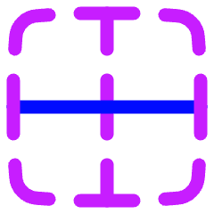 Border Horizontal Icon from Plump Neon Set