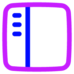 Layout Left Sidebar Icon from Plump Neon Set