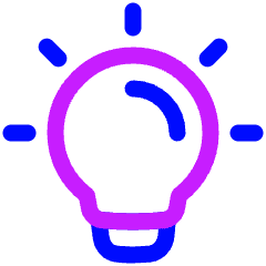 Lightbulb On Icon from Plump Neon Set