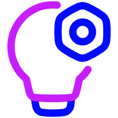 Lighting Setting Bolt Nut Icon from Plump Neon Set