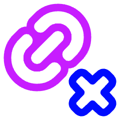 Link Chain Delete Cross Icon from Plump Neon Set